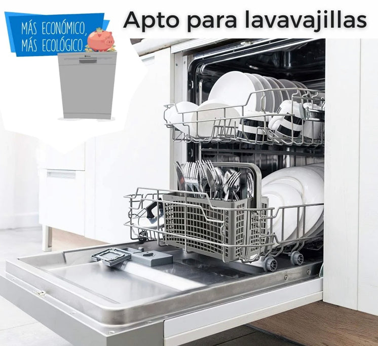 Batería de Cocina 6 Piezas en Acero Inoxidable con Tapas - Apta para Todo Tipo de Cocinas