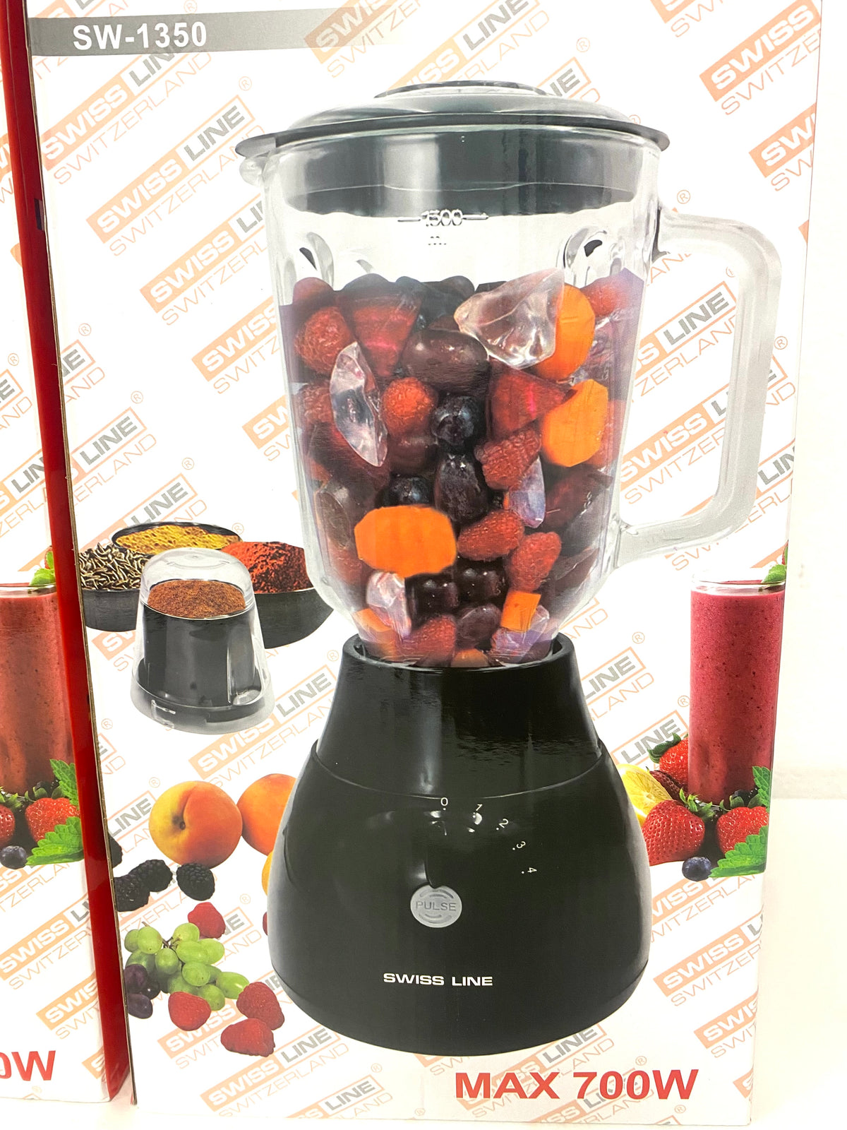 Batidora molinillo Swiss line con 2 vasos 1,5 litros 700W y 4 velocidades