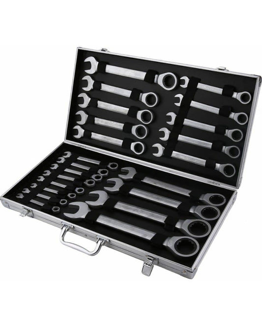 Würzburg Germany Juego de 22 llaves Trinquete con carraca de 6-32 mm compactas con una caja, ligeras y portátiles