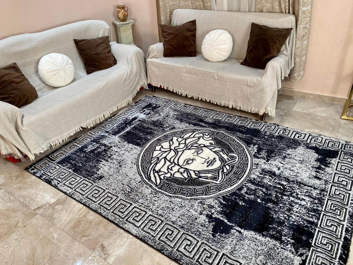 Alfombra de Salon Moderna estilo versace 180x250cm Ideal para Salón o habitación En varios Colores