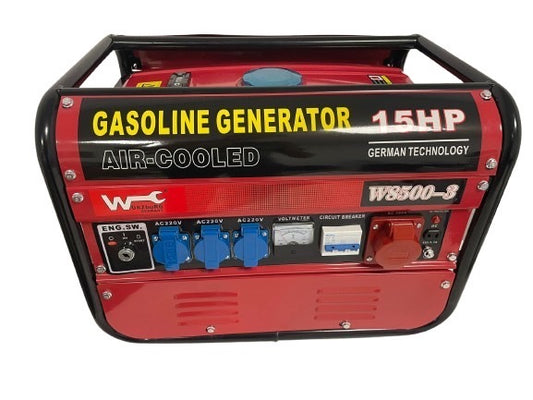 Würzburg Germany Generador eléctrico a gasolina 8500W arranque con llave motor 4 tiempos 15HP sistema OHV