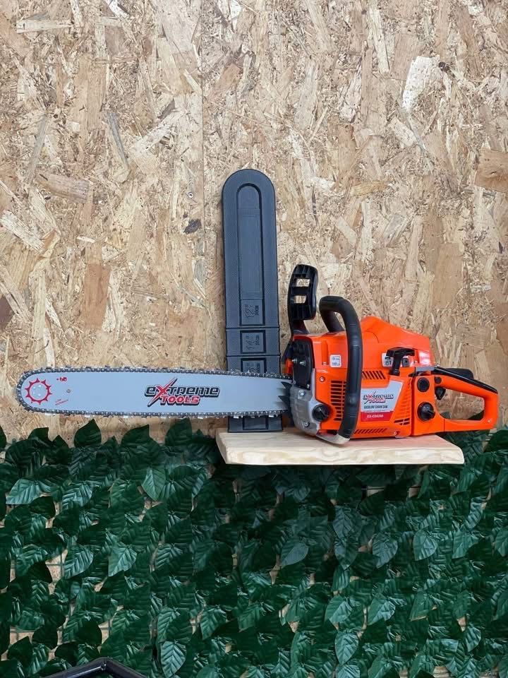Motosierra a gasolina Extreme Tools, motor 2 tiempos 62CC espada 20“ longitud de correa 50CM con antivibración para poda y tala