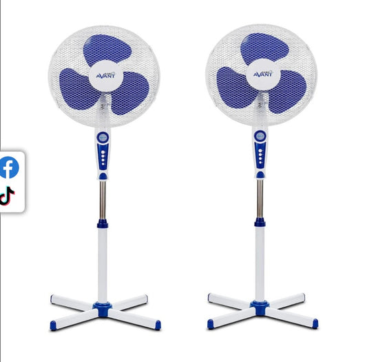 Pack de 2 Ventiladores de pie Swiss Line de 16" 60W 3 velocidades