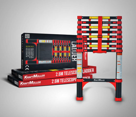 KRAFT MÜLLER Escalera telescópica Premium extensible hasta 5,60 m
