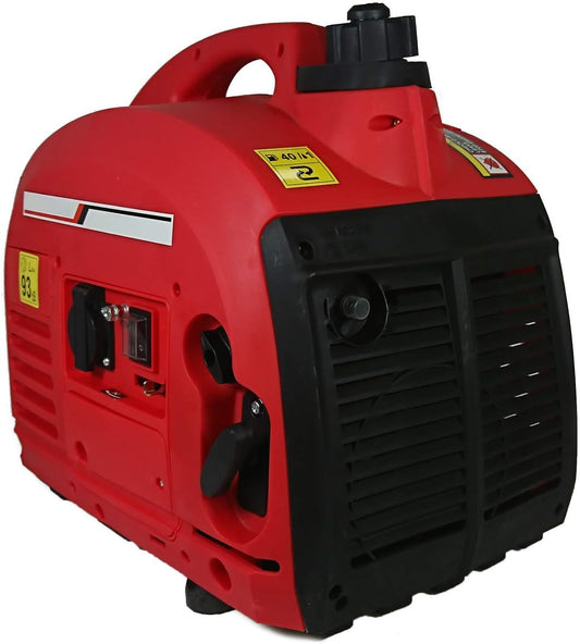 Generador de corriente INVERTER portátil Gasolina Capacidad Nom. 800 Max 1000W Bajo consumo y nivel de ruido Tipo maleta