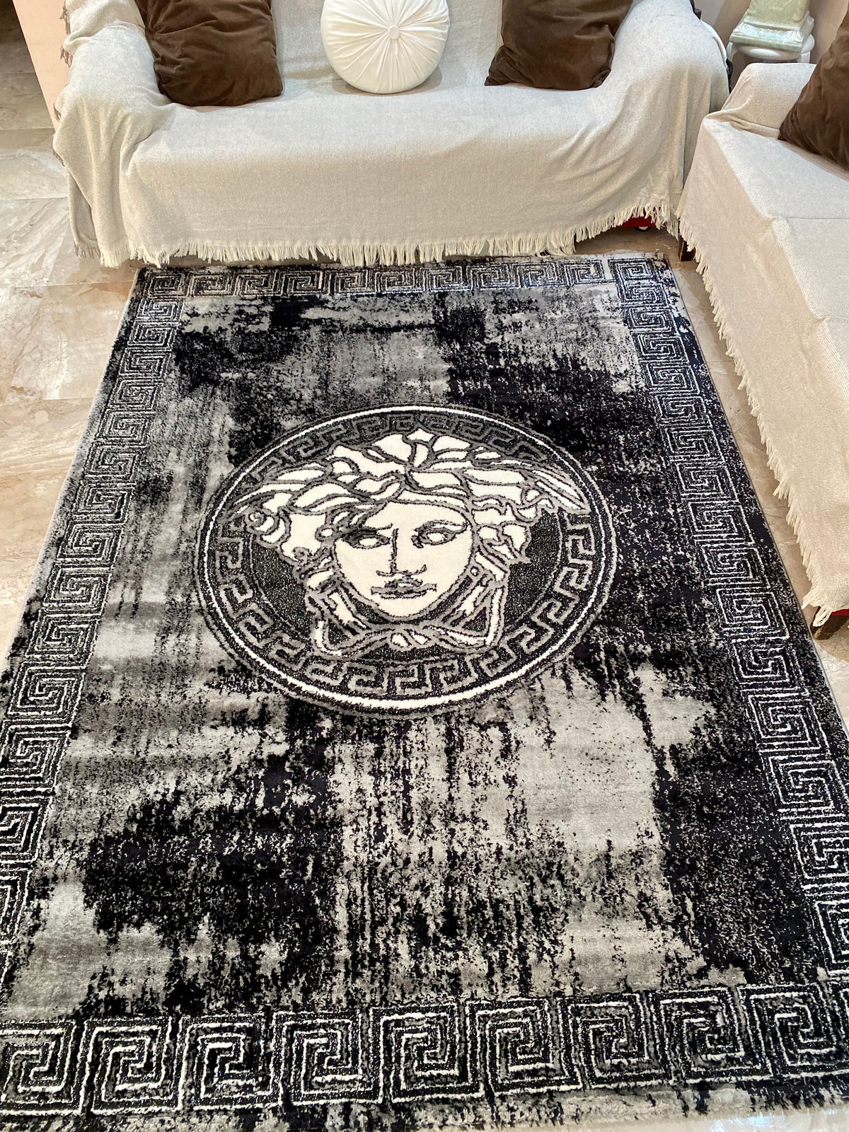 Alfombra de Salon Moderna estilo versace 180x250cm Ideal para Salón o habitación En varios Colores