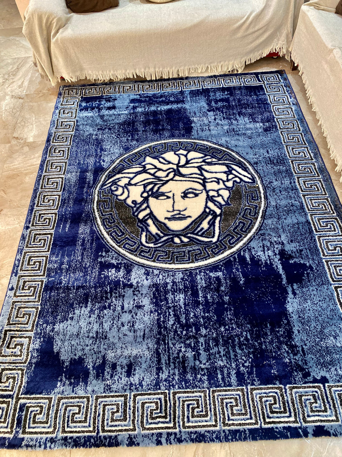 Alfombra de Salon Moderna estilo versace 180x250cm Ideal para Salón o habitación En varios Colores