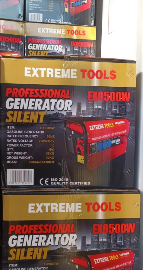 Extreme tools Germany generador eléctrico de gasolina 9500W de potencia motor cuatro tiempos