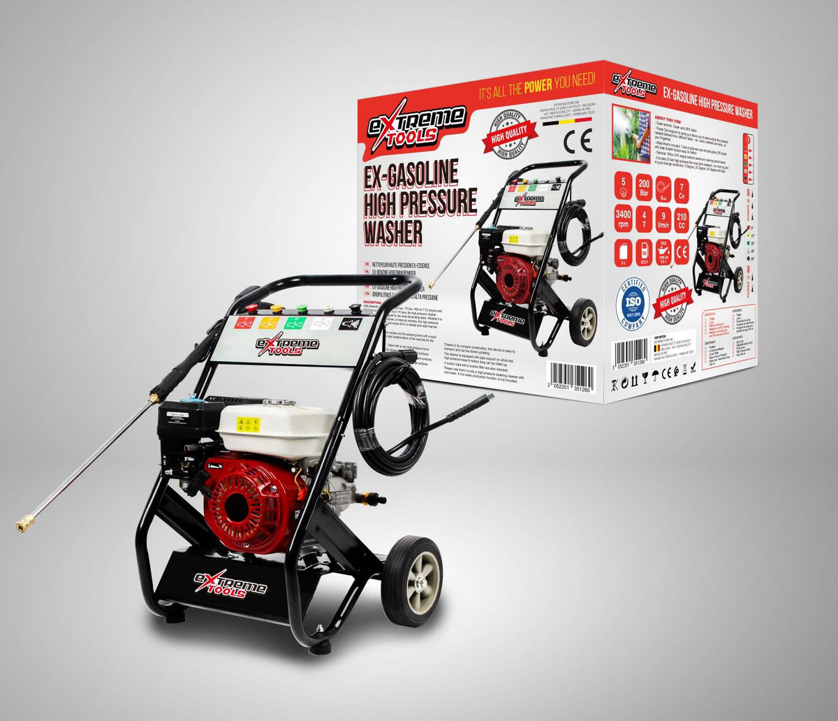 Limpiadora de agua a presión de gasolina Extreme Tools