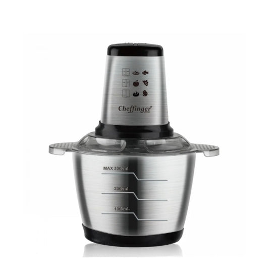 Cheffinger Germany Picadora Eléctrica de Carne y Verdura Multifuncional Acero inoxidable 1000 W / 3 Litros 6 chuchillas