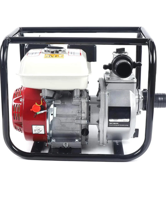 Bomba de agua a gasolina de 2 pulgadas, motor de 4 tiempos Pondpump con transferencia de agua de 60.000 litros por hora y potencia 7CV