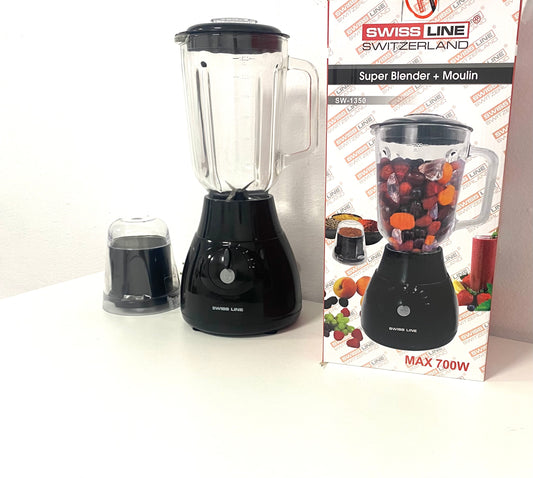 Batidora molinillo Swiss line con 2 vasos 1,5 litros 700W y 4 velocidades