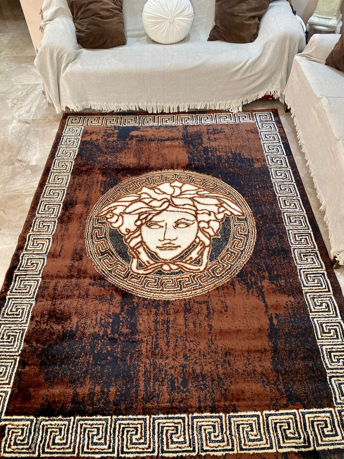 Alfombra de Salon Moderna estilo versace 180x250cm Ideal para Salón o habitación En varios Colores