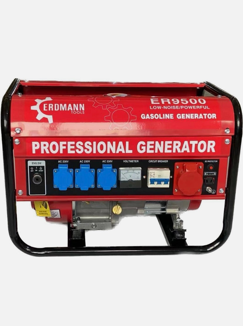 Generador eléctrico de gasolina 6500W de potencia trifásico y monofásico motor 4 tiempos