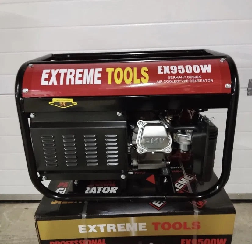 Extreme tools Germany generador eléctrico de gasolina 9500W de potencia motor cuatro tiempos