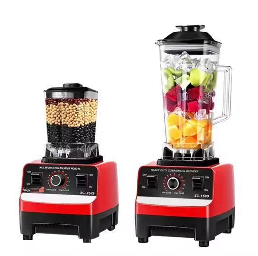 Batidora de Vaso 2 en 1 de 1500W   Capacidad 2 litros Licuadora y Molinillo para cafe y especia