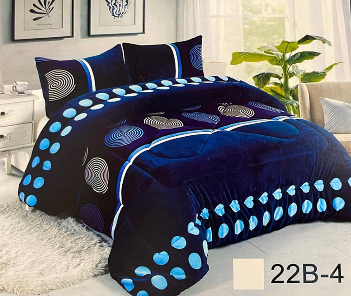 Edredón Invierno Borreguillo con su relleno para todo tipo de cama matrimonio con 2 fundas de almohada disponible en varios colores