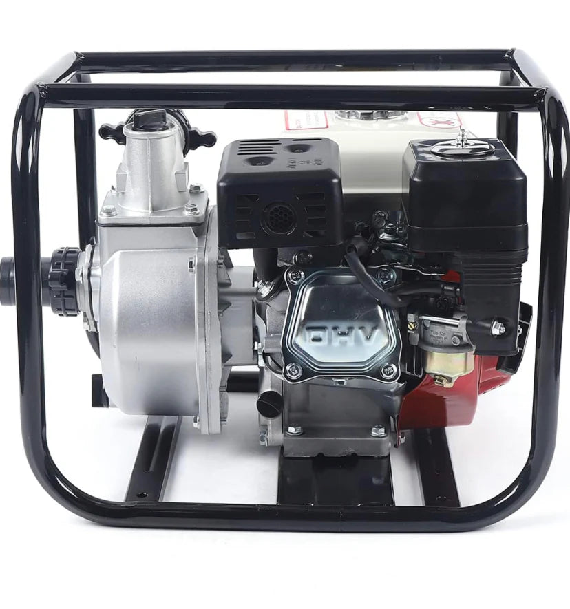 Bomba de agua a gasolina de 2 pulgadas, motor de 4 tiempos Pondpump con transferencia de agua de 60.000 litros por hora y potencia 7CV